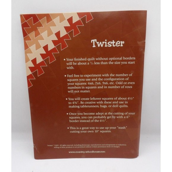 Twister Pattern & Template ©2007 CS Designs with instructions - Picture 2 of 3